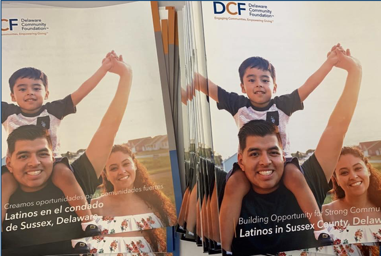 A stack of Delaware Community Foundation publications